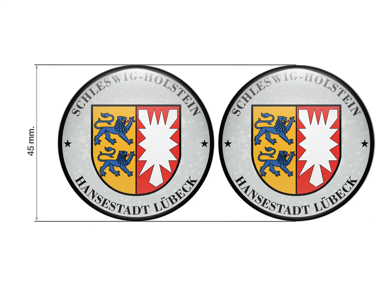 TÜV Plakette Hansestadt Lübeck Nummernschild plakette